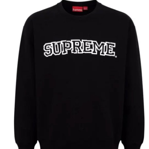 💫Supreme shattered logo crew-neck sweatshirt Black S - Picture 1 of 2